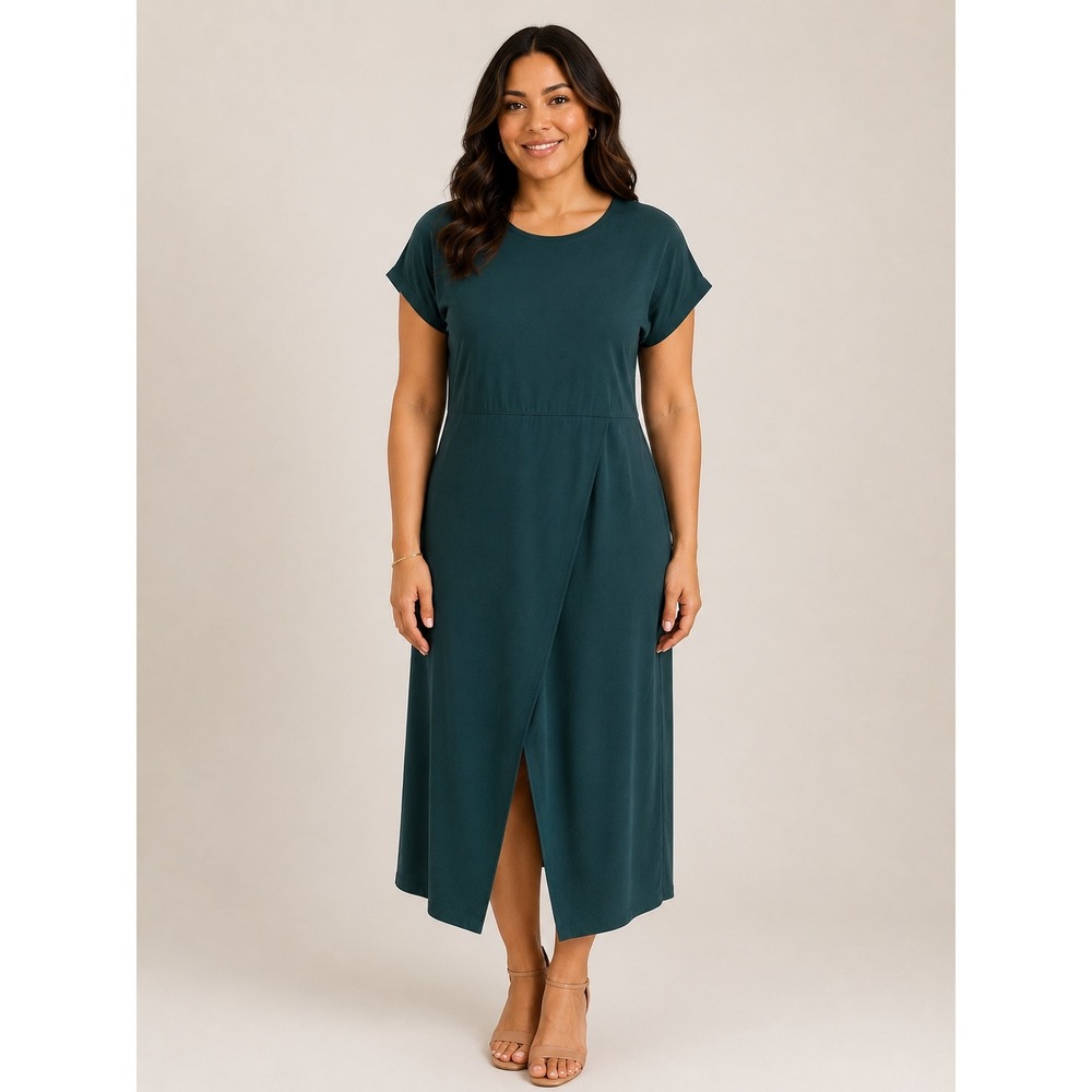 Universal Standard Teal Midi Dress